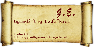 Gyimóthy Ezékiel névjegykártya